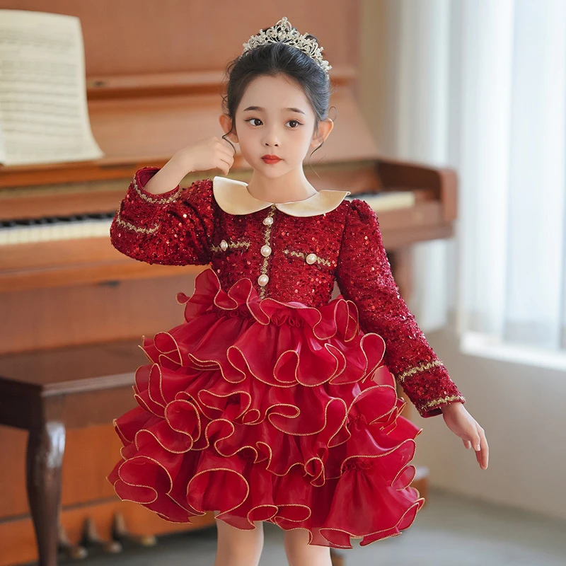 女童连衣裙秋装童装长袖裙子小女孩洋气儿童公主裙女宝宝衣服秋冬