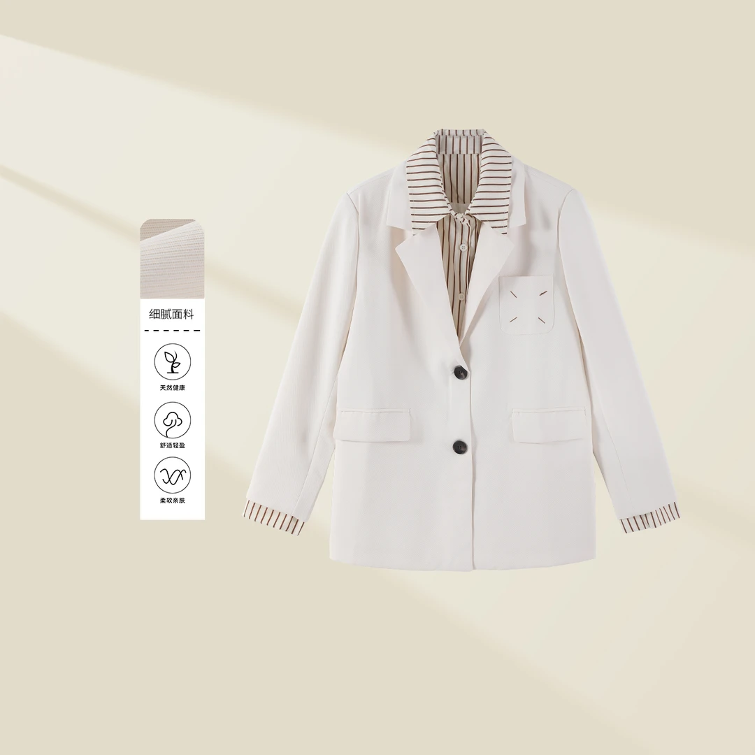 【品牌推荐】W1337056B 秋季简约休闲外套女装