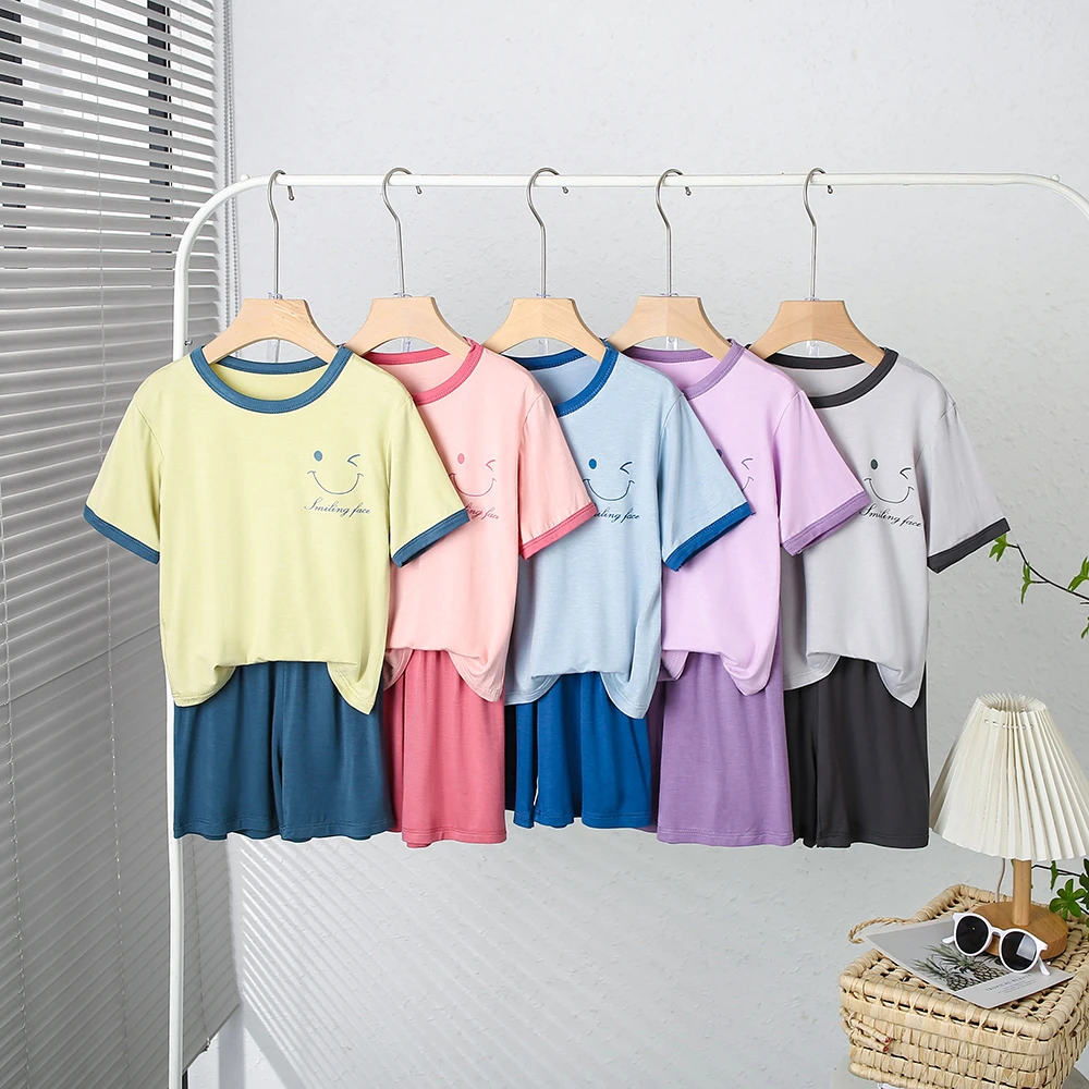 夏季儿童睡衣男童女童薄款短袖短裤中大童透气宝宝服空调服卡通服