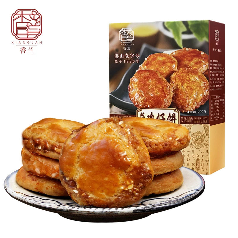 【佛山老字号 正宗招牌】香兰陈皮鸡仔饼广式传统点心糕点200gCC6