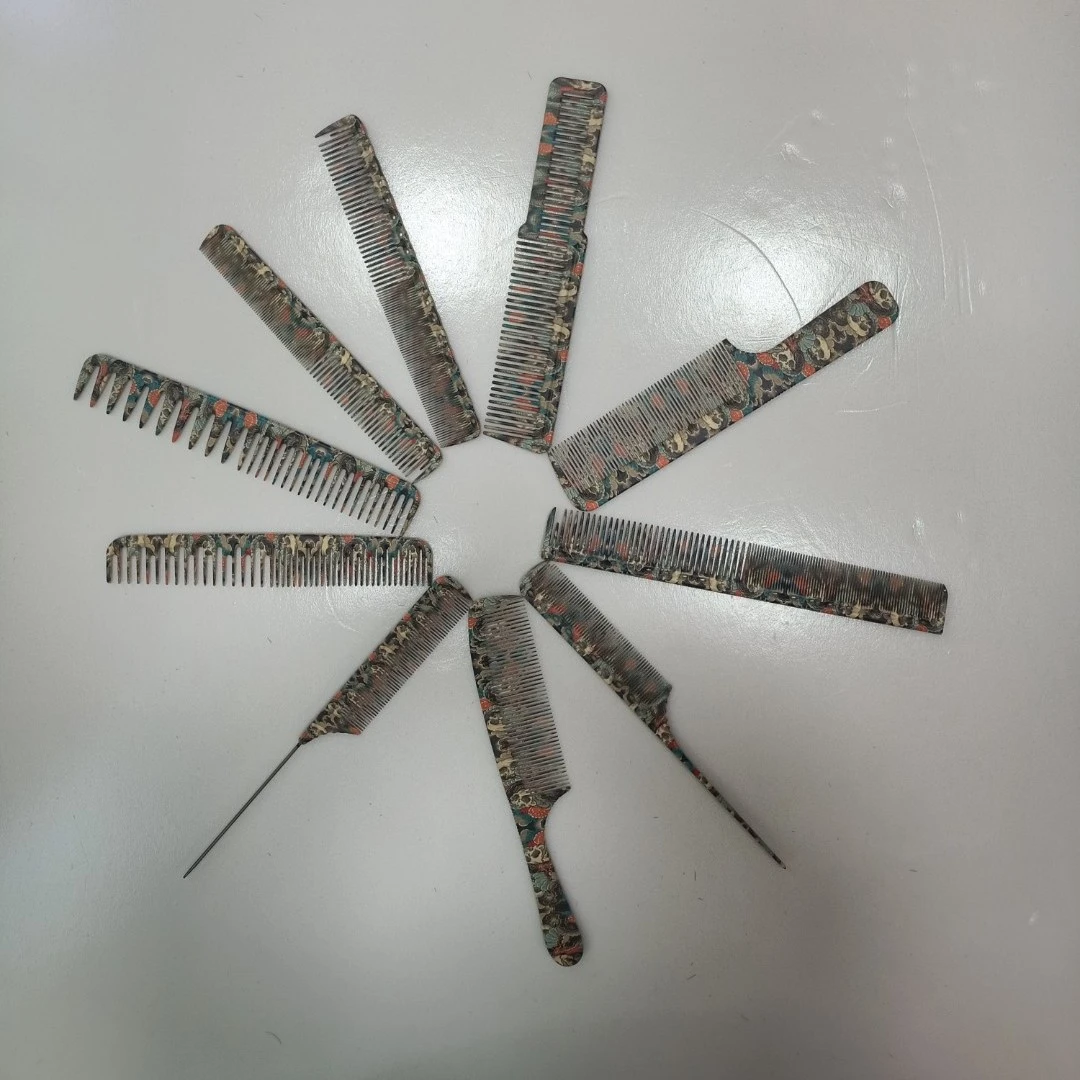 唐花印彩梳子发廊专用裁剪发型师双面理发店精品加密十件套套装