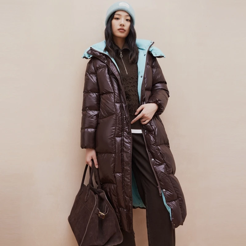 大雅家90白鸭绒蓬松百搭长款保暖户外羽绒服女24秋冬新款Y225Z