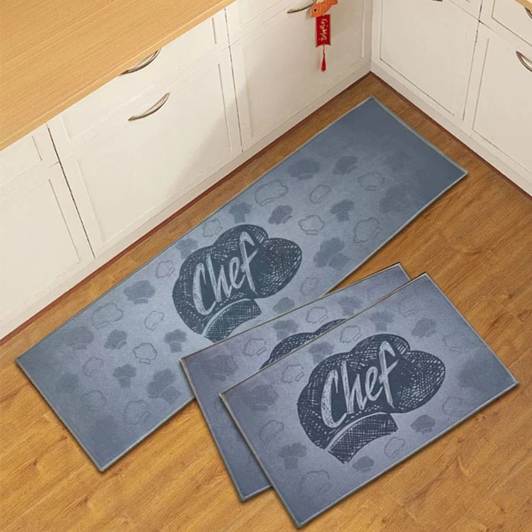 简约现代厨房防滑吸水长条地垫脚垫三件套家用耐脏吸水防滑垫吸油