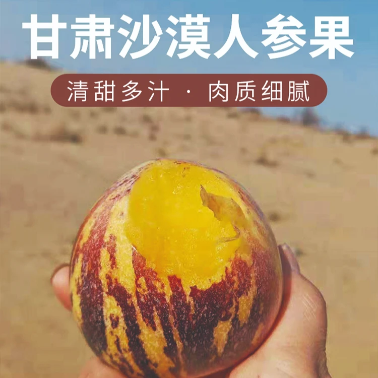 甘肃民勤新鲜沙漠低糖人参果4.5斤单果150g+（7-16个）清甜多汁