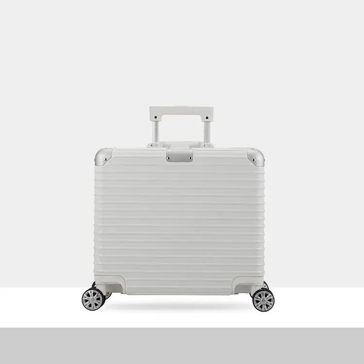 【清仓福利款】17寸可登机纯PC经典亮面小金刚铝框行李箱