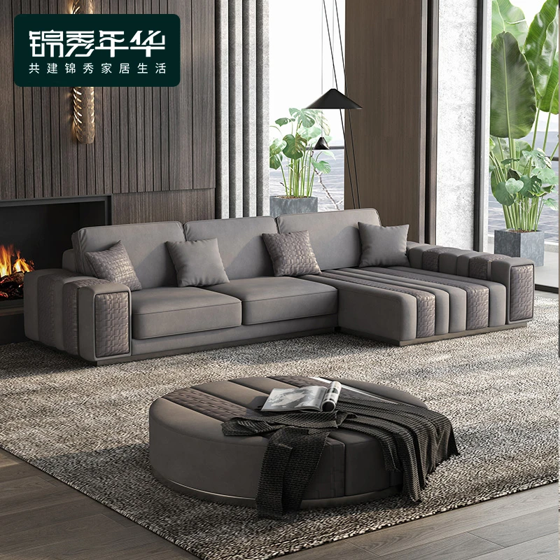 锦秀年华 Giorgio乔治沙发意式简奢豪宅大平层真皮沙发高端定制