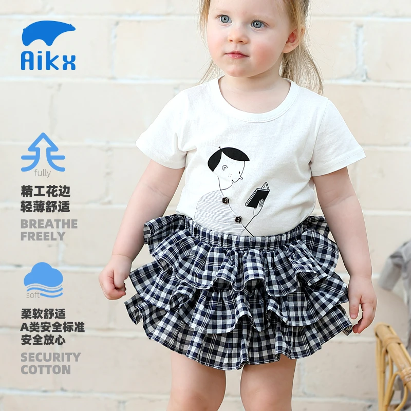 艾可休夏季儿童半身裙女童短裤蛋糕裙百褶裙裤裙新款蓬蓬裙半裙