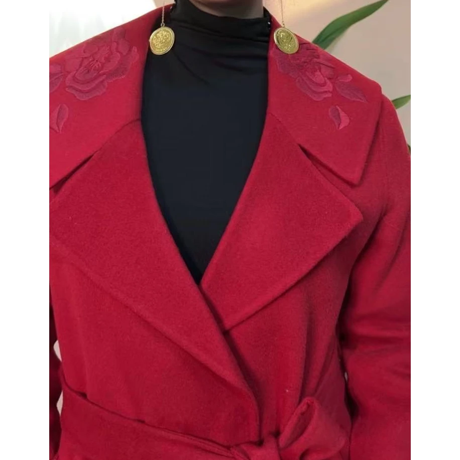 羊毛大衣网红羊绒毛呢秋冬44000