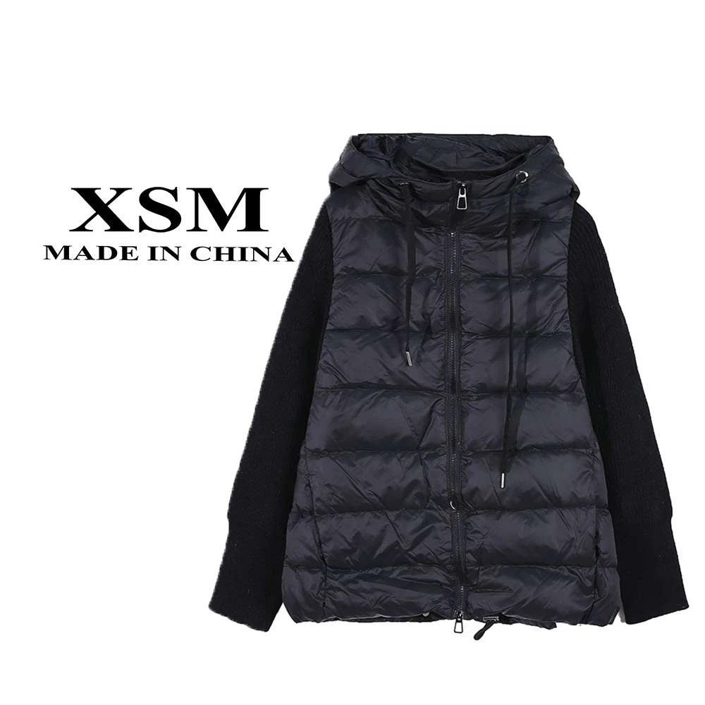 2024冬季新款设计感拼接韩版秋冬羽绒服24-989-K187（黑色）/AP