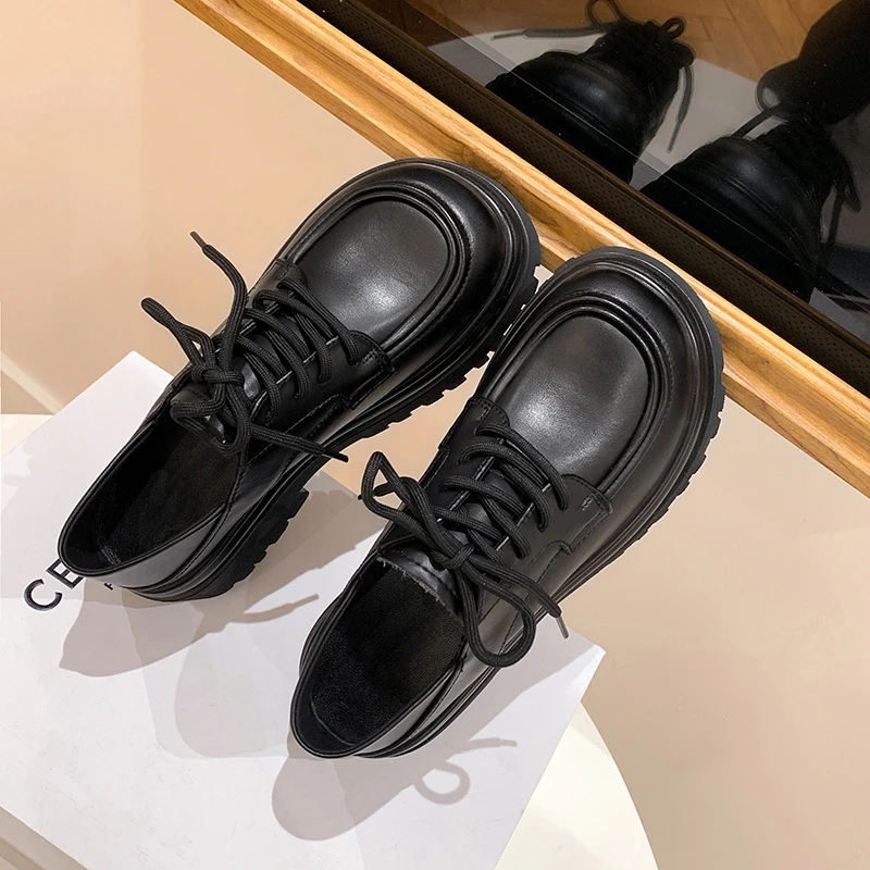 加绒小皮鞋女2025年春秋新款百搭时尚休闲学院英伦风软底单鞋女鞋