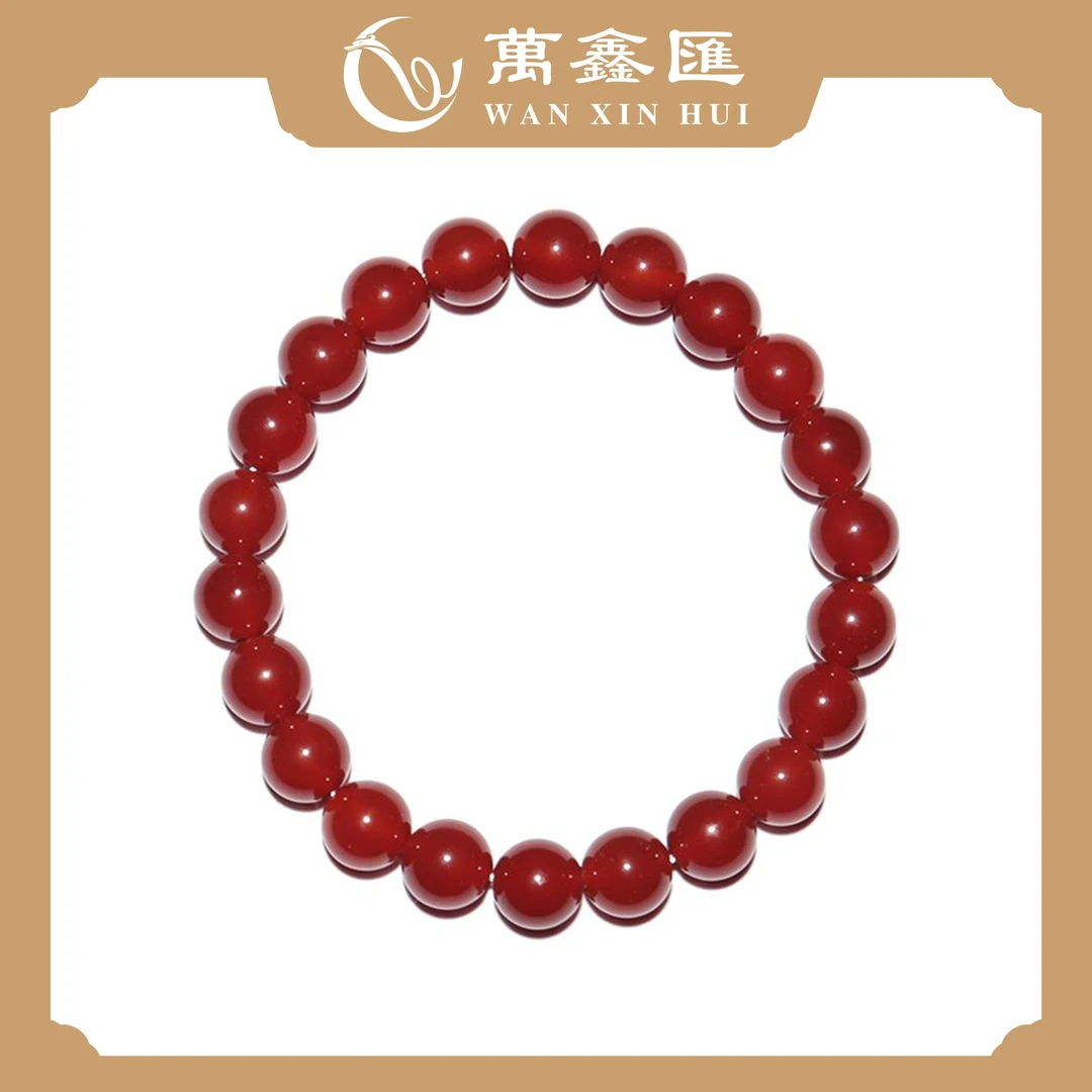 【活动大促】#1106 天然红玛瑙手串 女款女士单圈情侣冰红红色珠珠