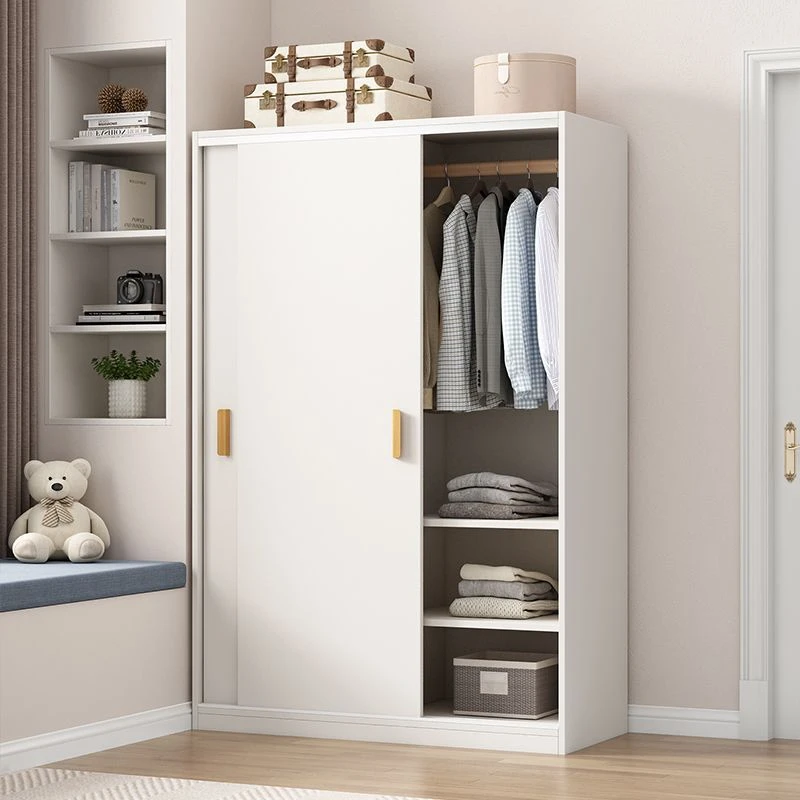 [小扬哥推荐]顾家推荐衣柜家用卧室推拉门出租房用实木质衣橱简易