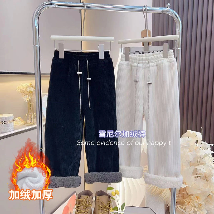 【品牌】女童阔腿裤秋冬季2023年新款洋气儿童休闲直筒裤女宝宝裤子