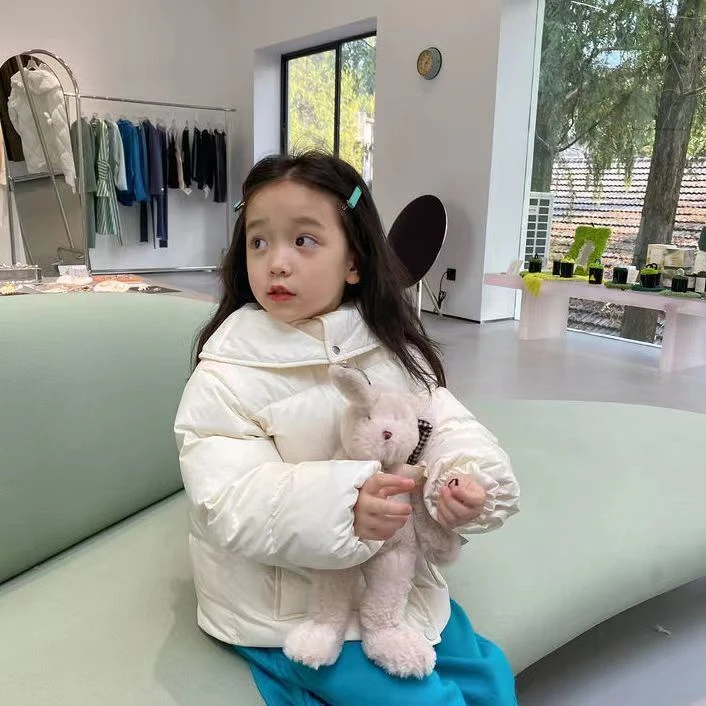 【品牌】冬季女童棉服洋气棉袄翻领韩版小童百搭新款棉衣棉服外套潮