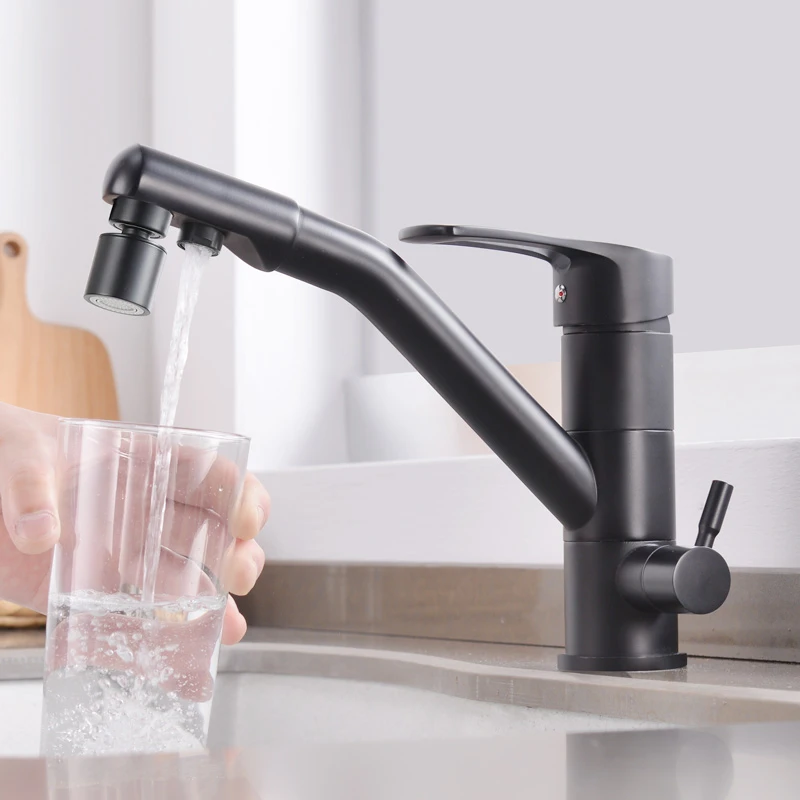 厨房洗菜盆三合一水龙头净水器专用洗碗池水槽直饮净水家用过滤器