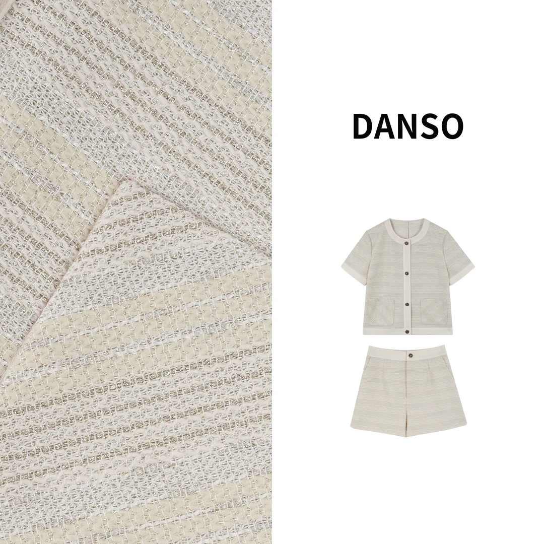 DANSO【泡芙套装】玉美华夏季通勤百搭时尚套装女BB8508A+BB8508B