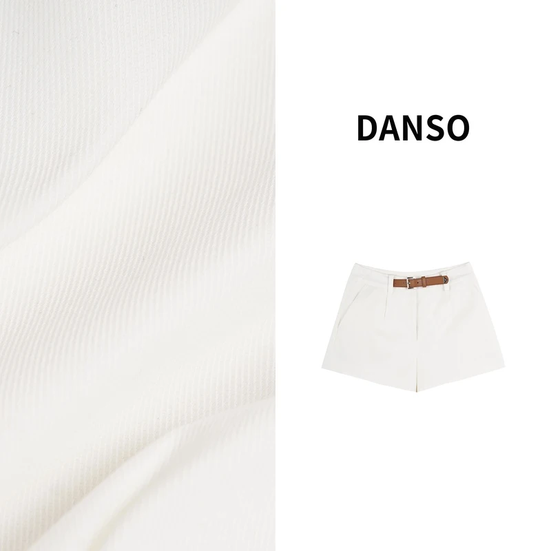 DANSO【夏日风情】玉美华春季穿搭百搭显瘦H形高腰短款裤BT8332