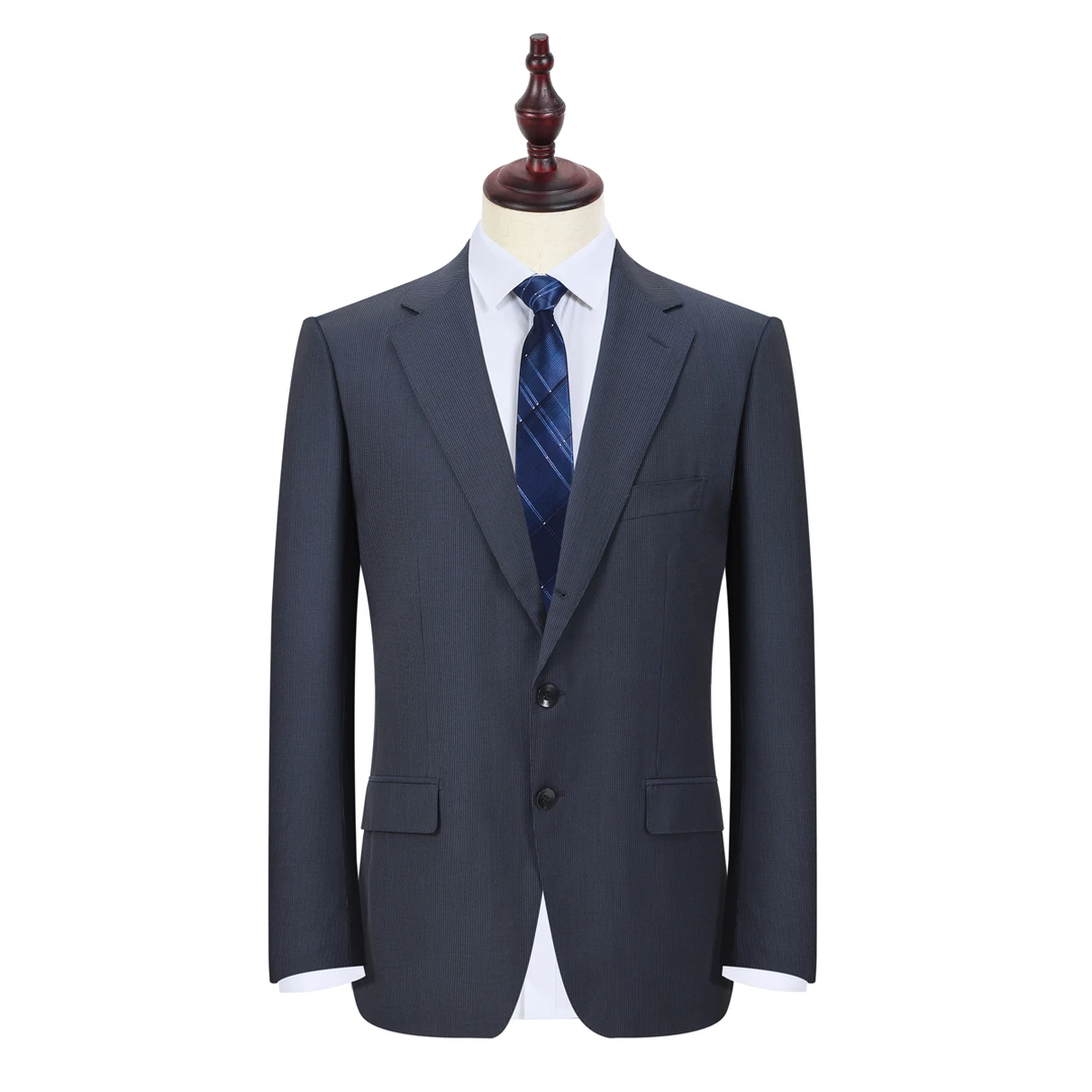 CAB1089意大利进口面料150支羊毛100%春秋西装修身男假三粒西服