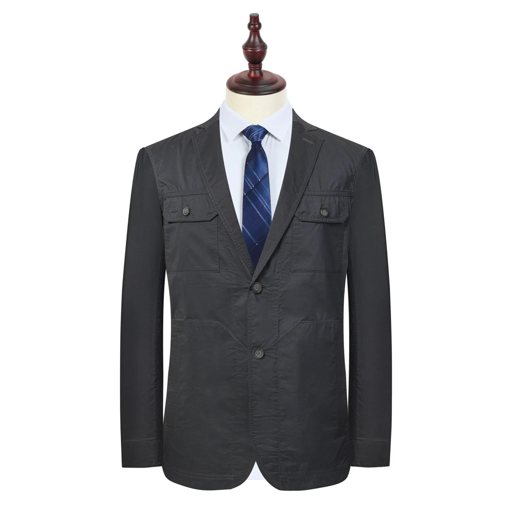 202210204春秋新款男士西装正装单层西服商务休闲便西上班纯色