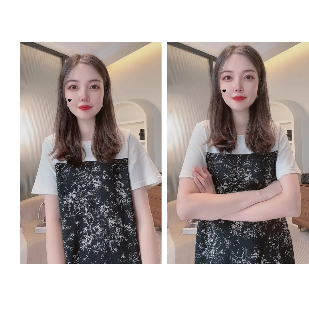 撞色假两件T恤拼接碎花连衣裙女夏季轻熟风设计感遮肉显瘦中长款