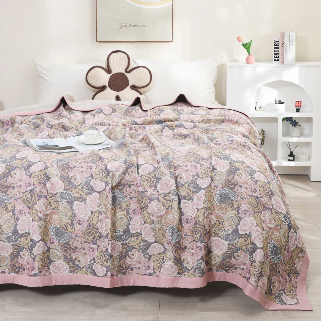 【莫奈花园】2.3*2.5M高端A类丝滑舒适亲肤透气可机洗四季用床盖