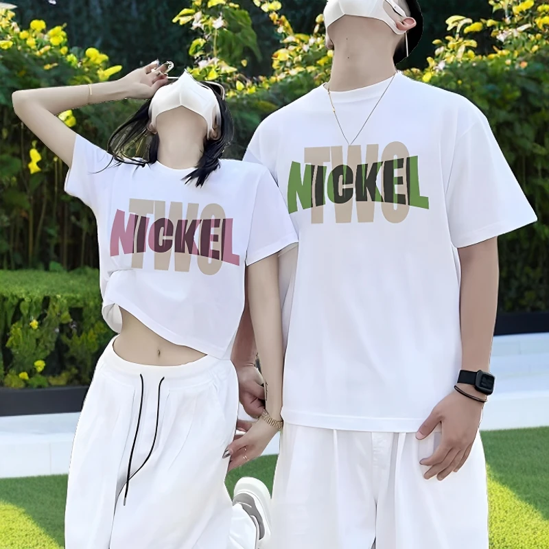特别的情侣装t恤2025新款夏季装高级感高端套装小众潮牌网红短袖