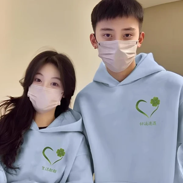 情侣卫衣2025新款一男一女春秋爆款连帽卫衣宽松韩版慵懒风情侣装