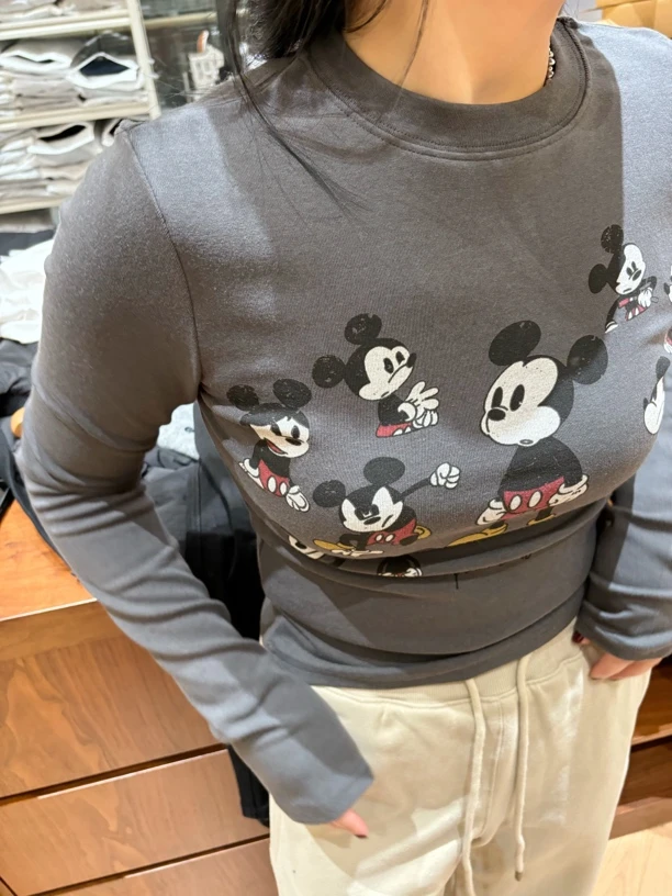 （不支持7天，48小时顺丰发货）“米奇开会”长袖加厚磨毛T恤