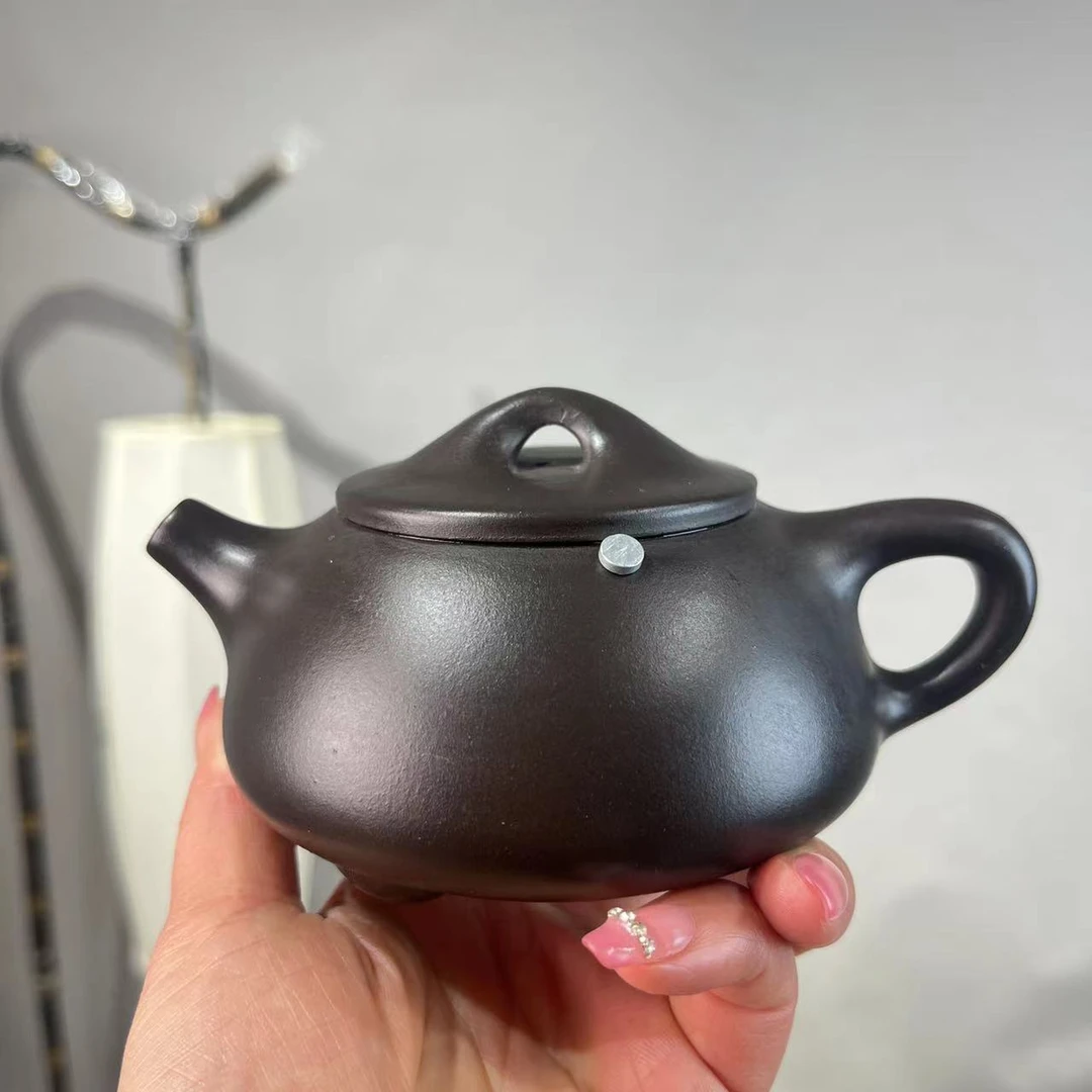 微瑕，宜兴丁蜀镇高端精美石黄石瓢紫砂壶