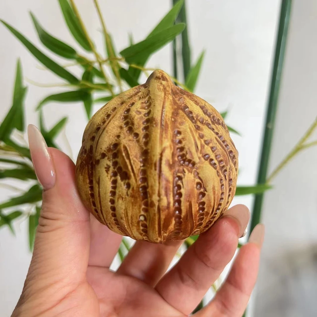 宜兴丁山原矿手捏创意高端茶宠-核桃