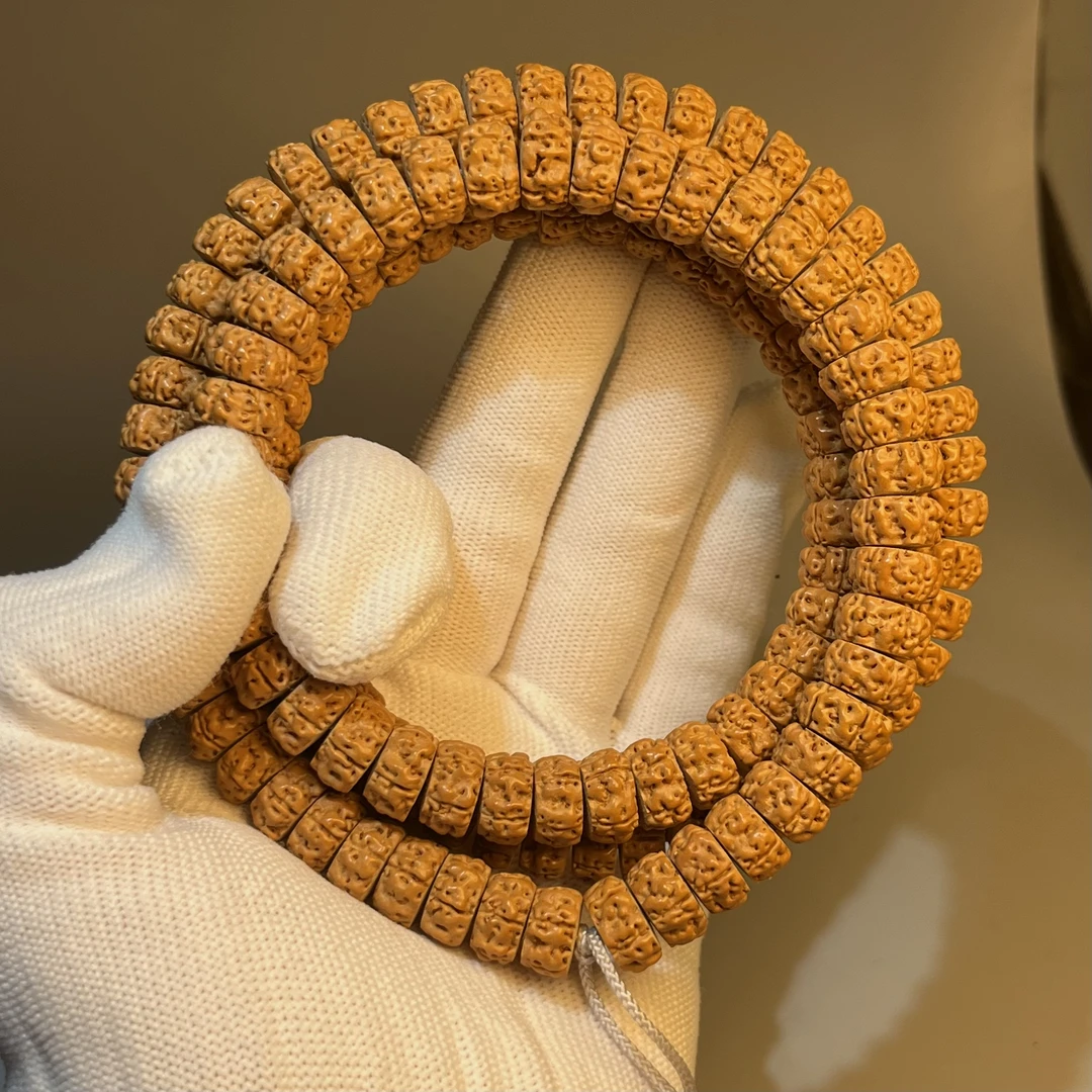 精工长串一代老树屠龙纹，龙切红皮五里达籽【108】