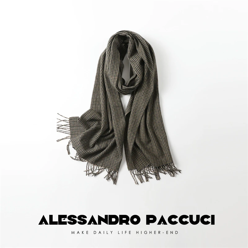 AP洛哥24855X 羊毛 静奢风多版复古格纹围巾