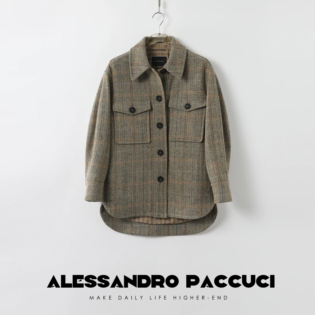 AP洛哥24199X【黑标系列】日本进口绵羊毛翻领毛呢外套