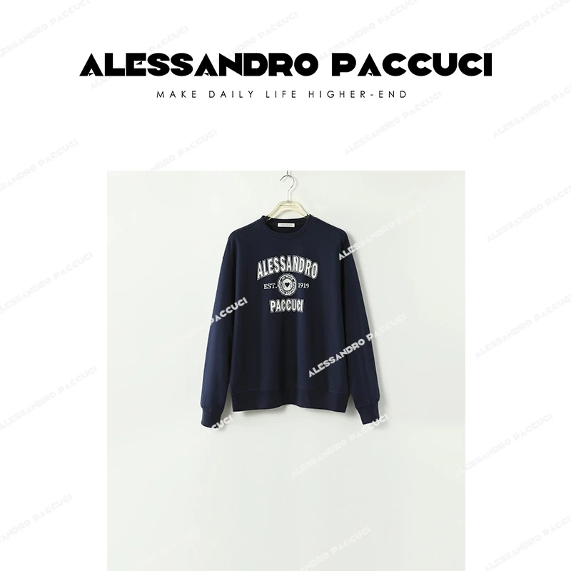 AP洛哥43093TW【街头无界】棉logo百搭时尚宽松圆领卫衣2024秋