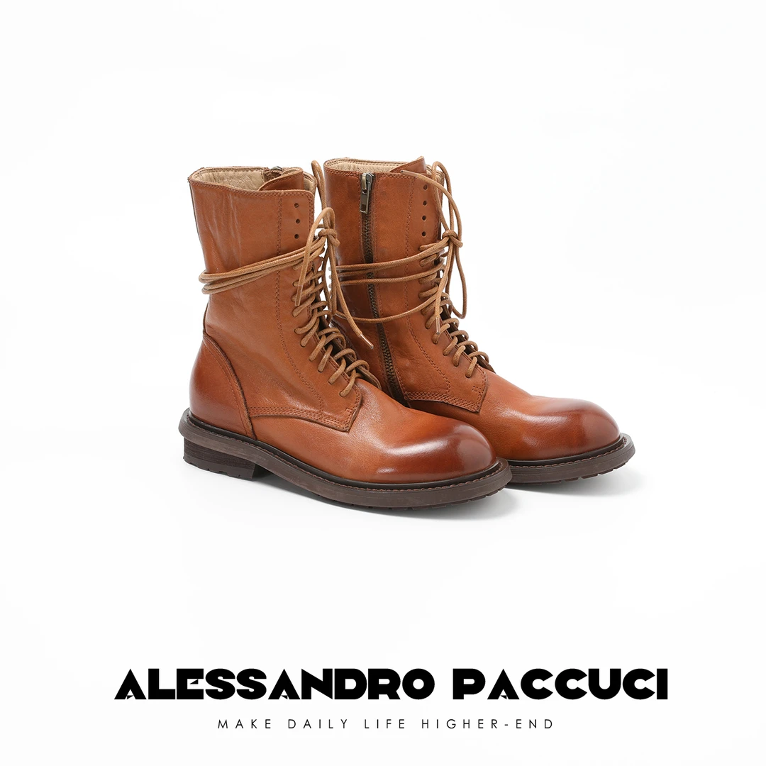 AP洛哥25019X 水洗马皮＆羊皮重工耗时机能马丁靴高帮鞋