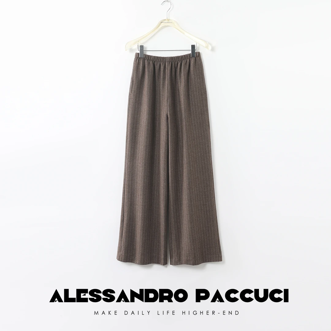 AP洛哥25859X匠制高含量羊毛 英伦细条纹老钱风 雅痞休闲阔腿裤