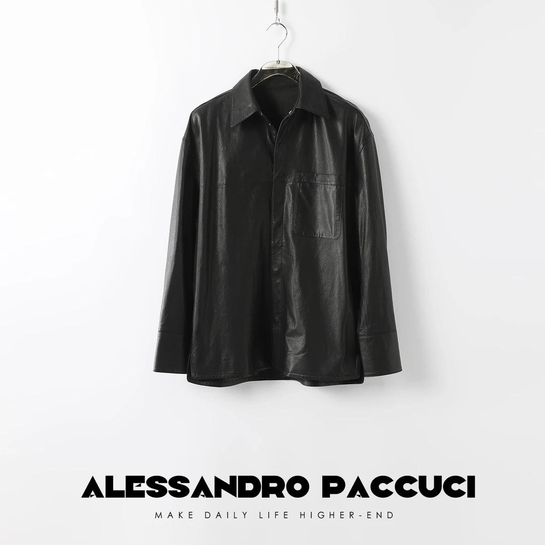 AP洛哥23889X【黑标系列】 植鞣羊皮 宾霸极简皮衣外套