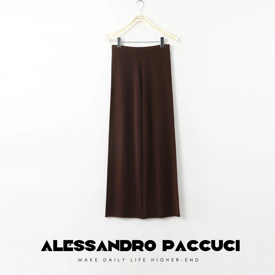 AP洛哥25692【暖风】100山羊绒无缝多色时尚直筒休闲裤2024秋冬