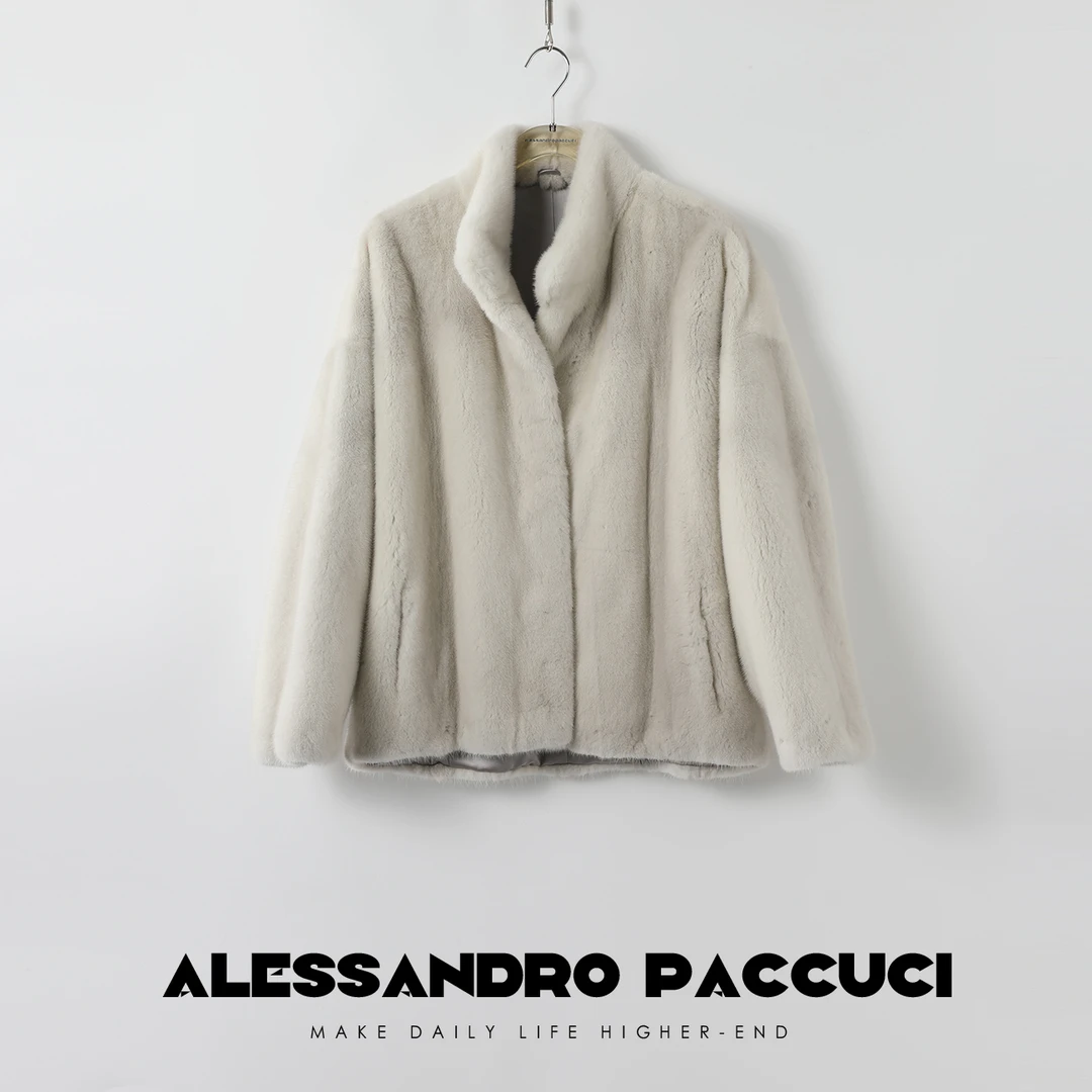 AP洛哥26390【黑标系列】进口稀贵水貂慵懒皮草大衣