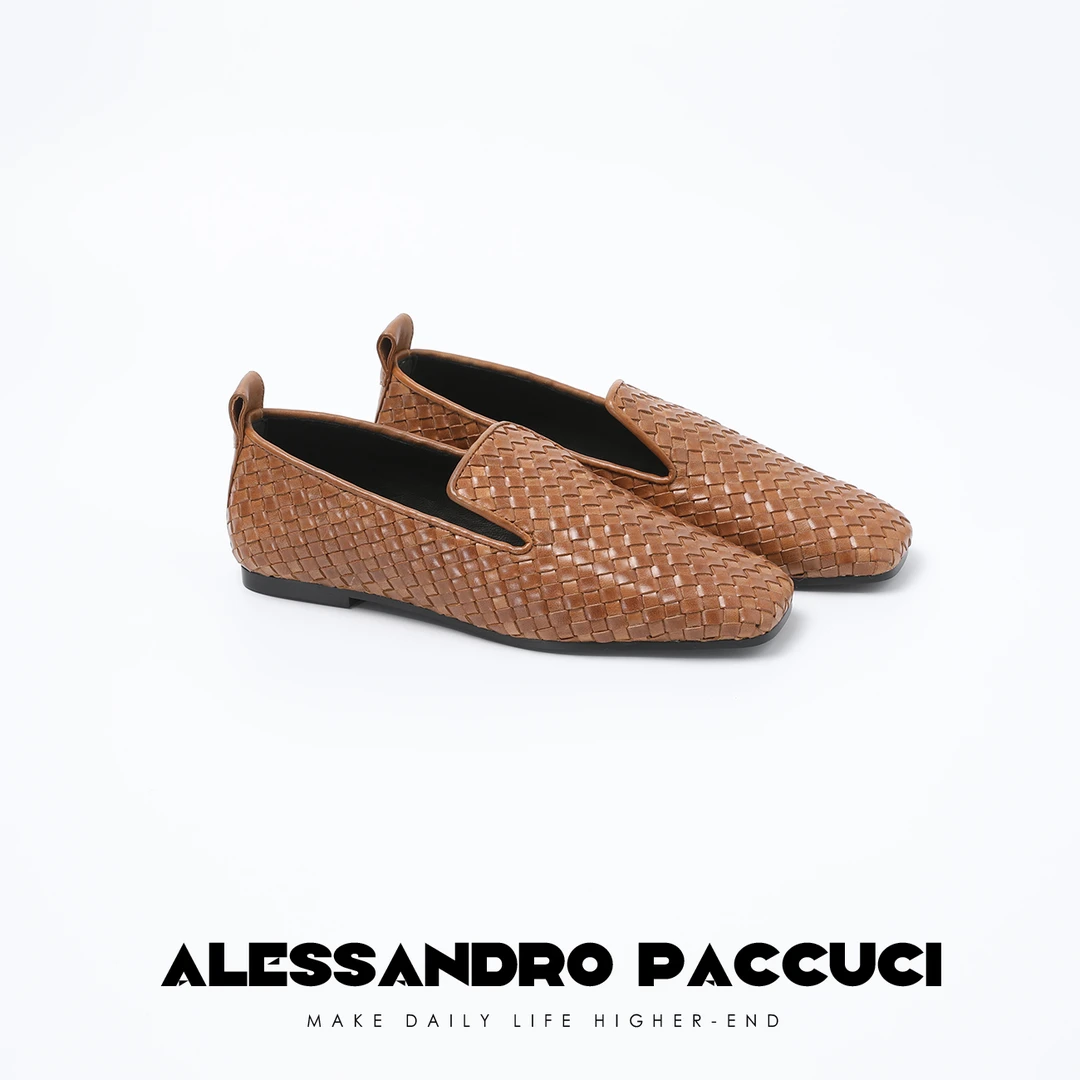 AP洛哥23381X精挑羊皮复古擦色 莼手工编织女鞋