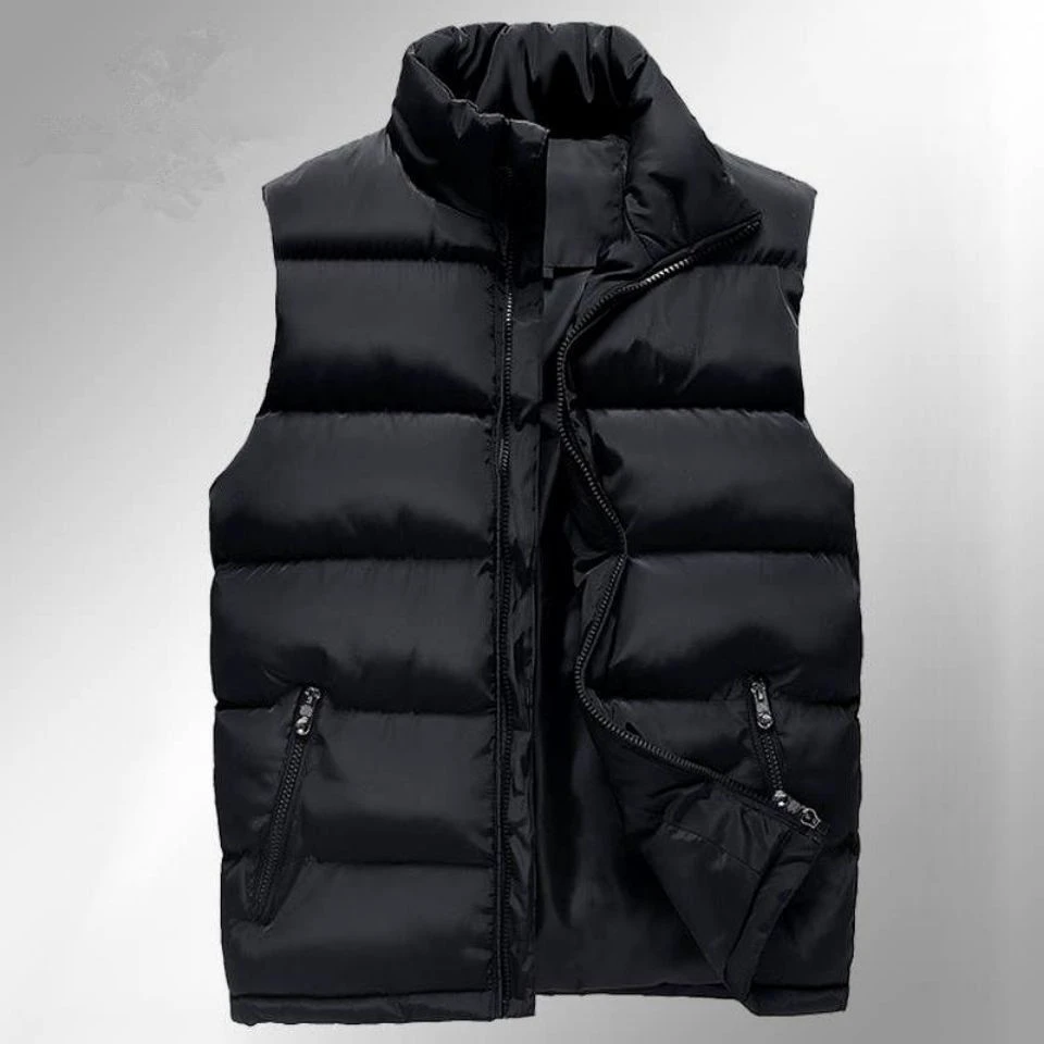 鸭鸭秋冬季加肥加大码潮马甲男宽松无袖立领羽绒服外套厚马甲坎肩