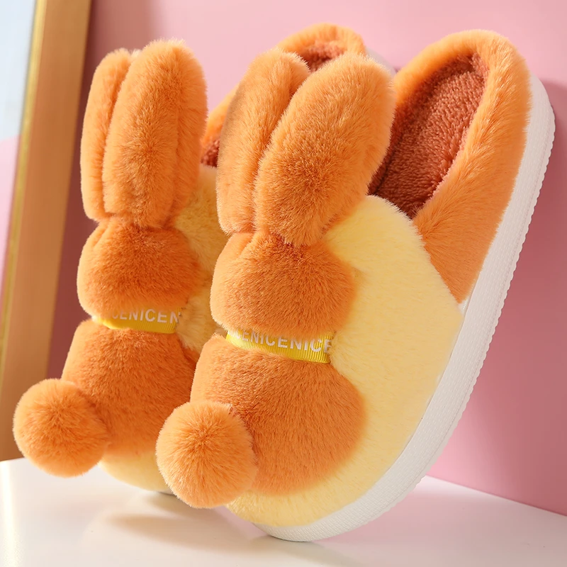 棉拖鞋女加绒加厚实心保暖舒适轻便防滑室内外卡通居家月子秋冬季