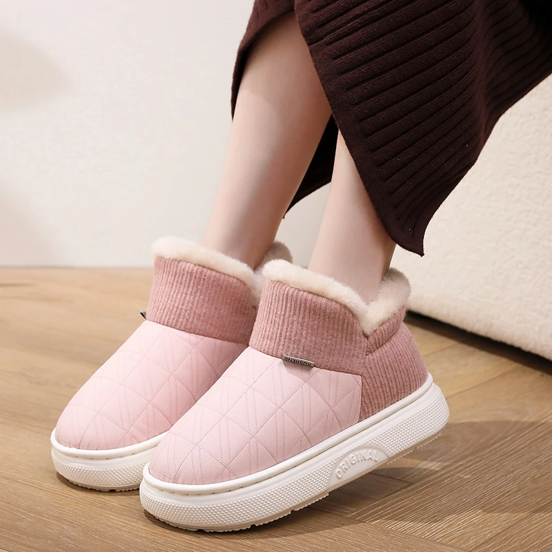 【2025新款家居棉鞋 】男女款加绒加厚棉拖鞋 防滑耐磨包跟爆款舒适