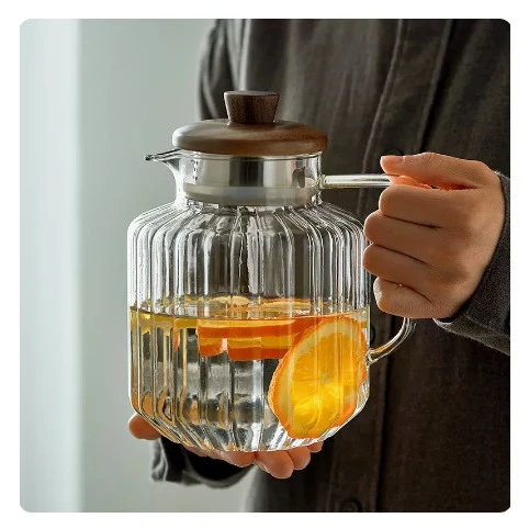 好看玻璃冷水壶耐高温大容量高颜值凉白开水杯泡茶壶耐热防爆水瓶