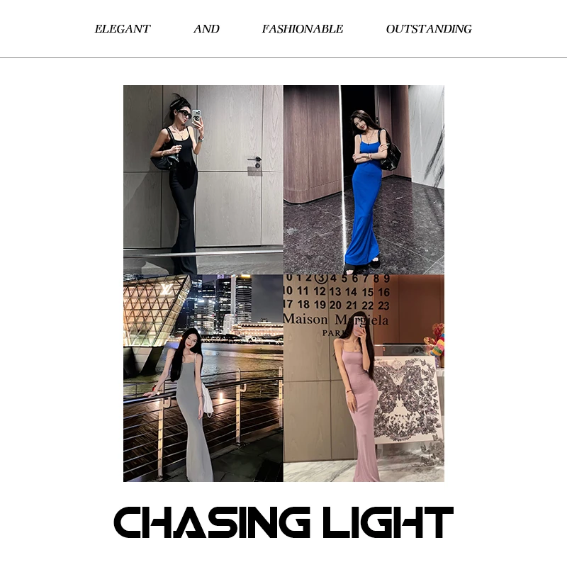 CHASINGLIGHT【爱到不行的卡戴珊】夏季吊带裙Q1781