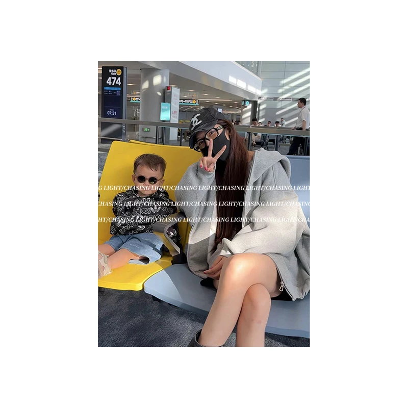 【CHASINGLIGHT】机场出街休闲外套 卫衣连帽版休闲卫衣外套 W2626