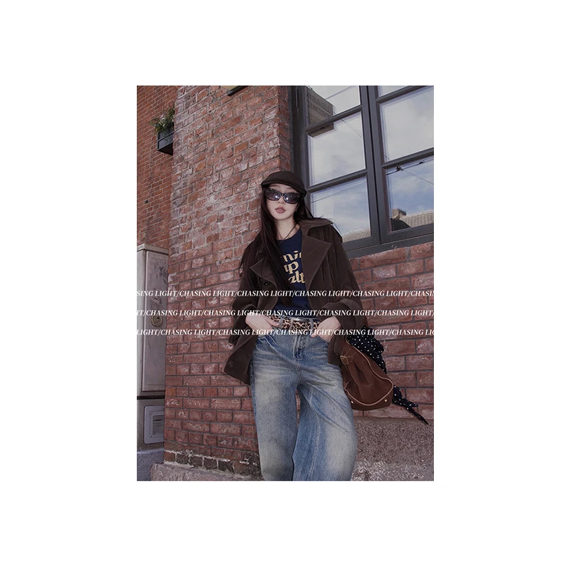 【CHASINGLIGHT】复古牛仔裤 后缀形容 毫不费力穿搭 宽松显瘦K1404