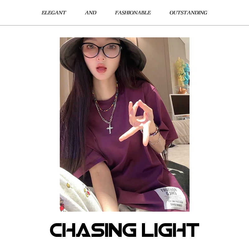 CHASING LIGHT【韩系贴标T】T恤 T0776 休闲/381号