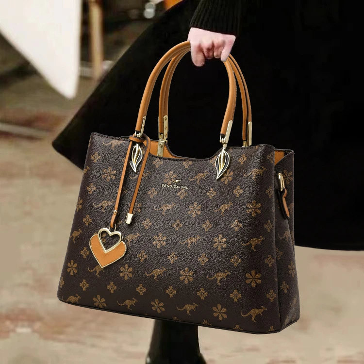 米琦袋鼠品牌女包手提包2025新款中老年女士时尚妈妈包单肩斜挎包