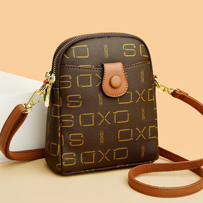 米琦袋鼠洋气中年女士单肩包零钱包2025新款时尚简约斜挎包手机包